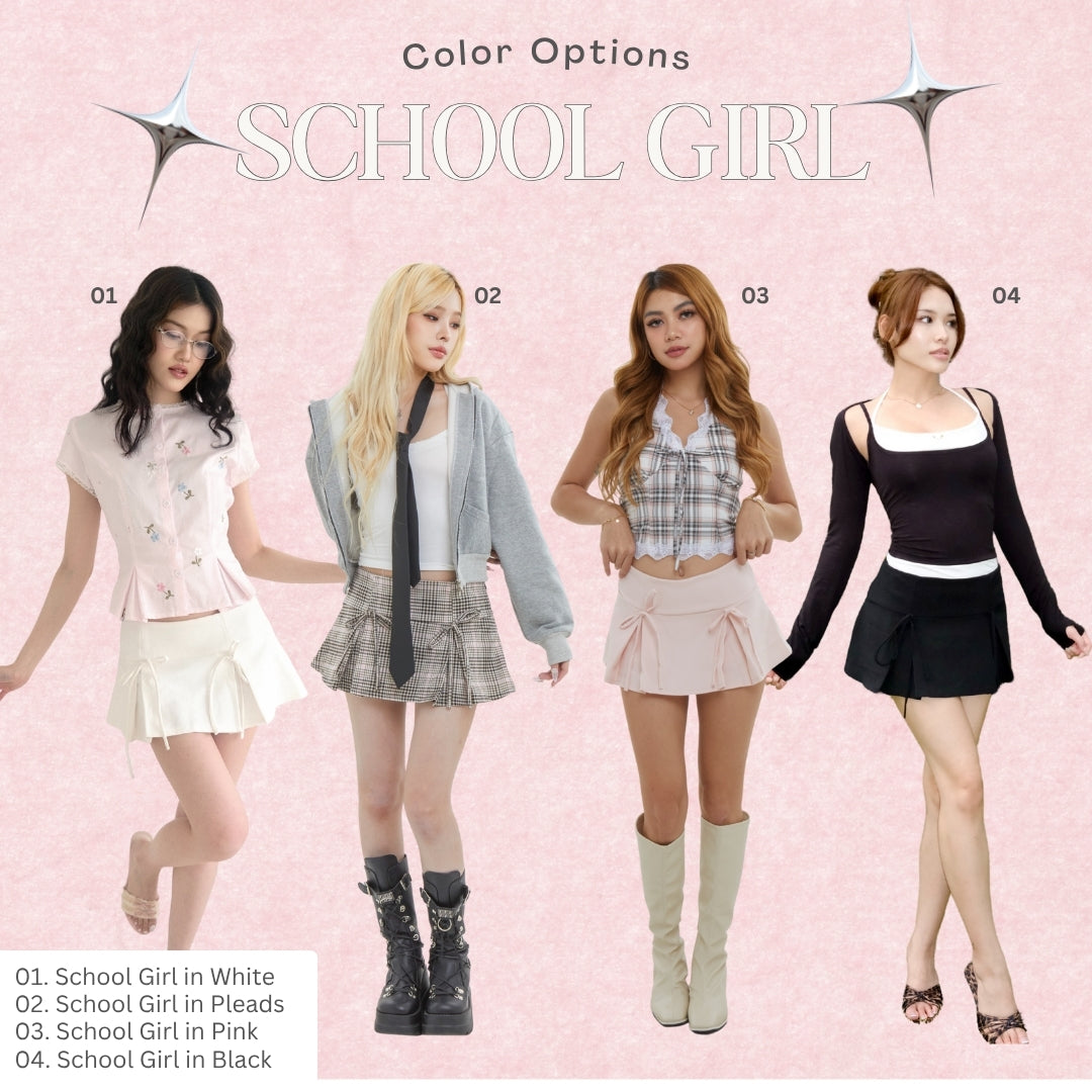 SHEWEARSSUGAR x KEZIV - SCHOOL GIRL SKORT | Bawahan Wanita | Skort Wanita | Rok Celana