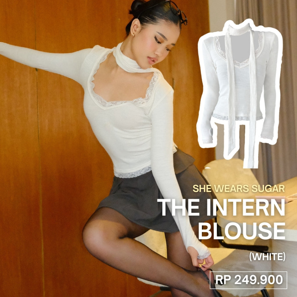 She Wears Sugar -- The Intern Blouse | Blus Korea | Sweater Wanita | Atasan Wanita