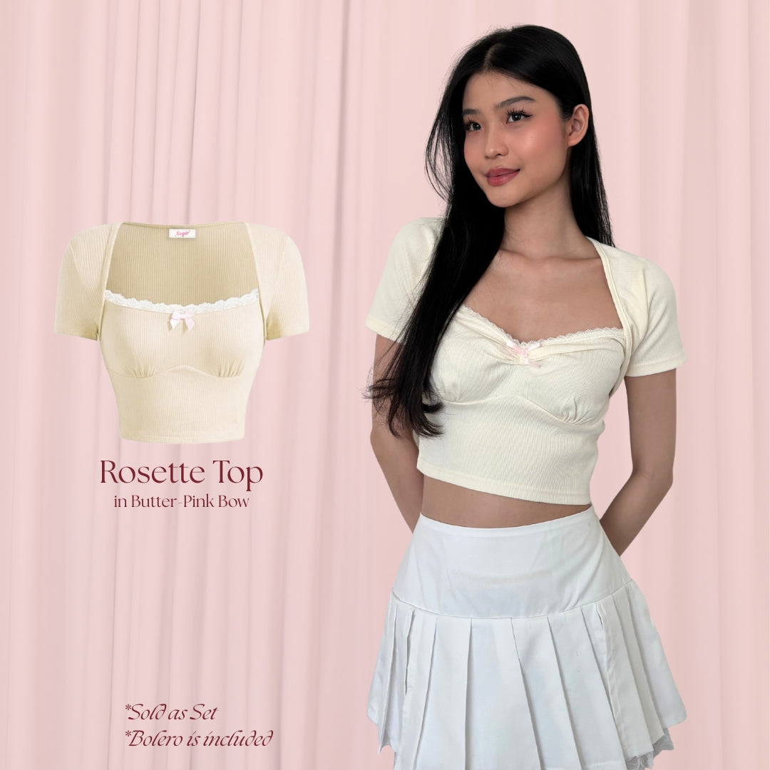 SHEWEARSSUGAR  -- Rosette Top | Atasan Wanita | Top Wanita Renda | Top Pita | Beach Wear
