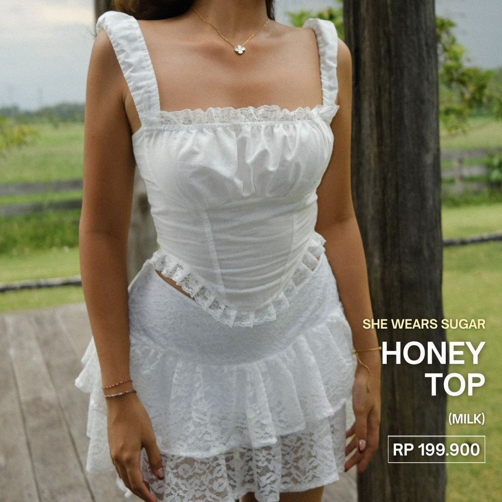 SHEWEARSSUGAR x ZETA BLANCO - Honey Top | Atasan Wanita