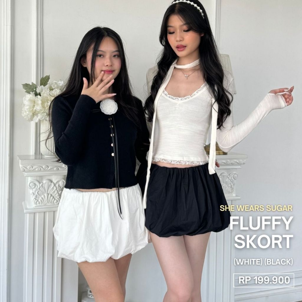 She Wears Sugar -- Fluffy Skort | Bubble Skirt | Rok Balon | Rok Celana | Bawahan Wanita | Skort
