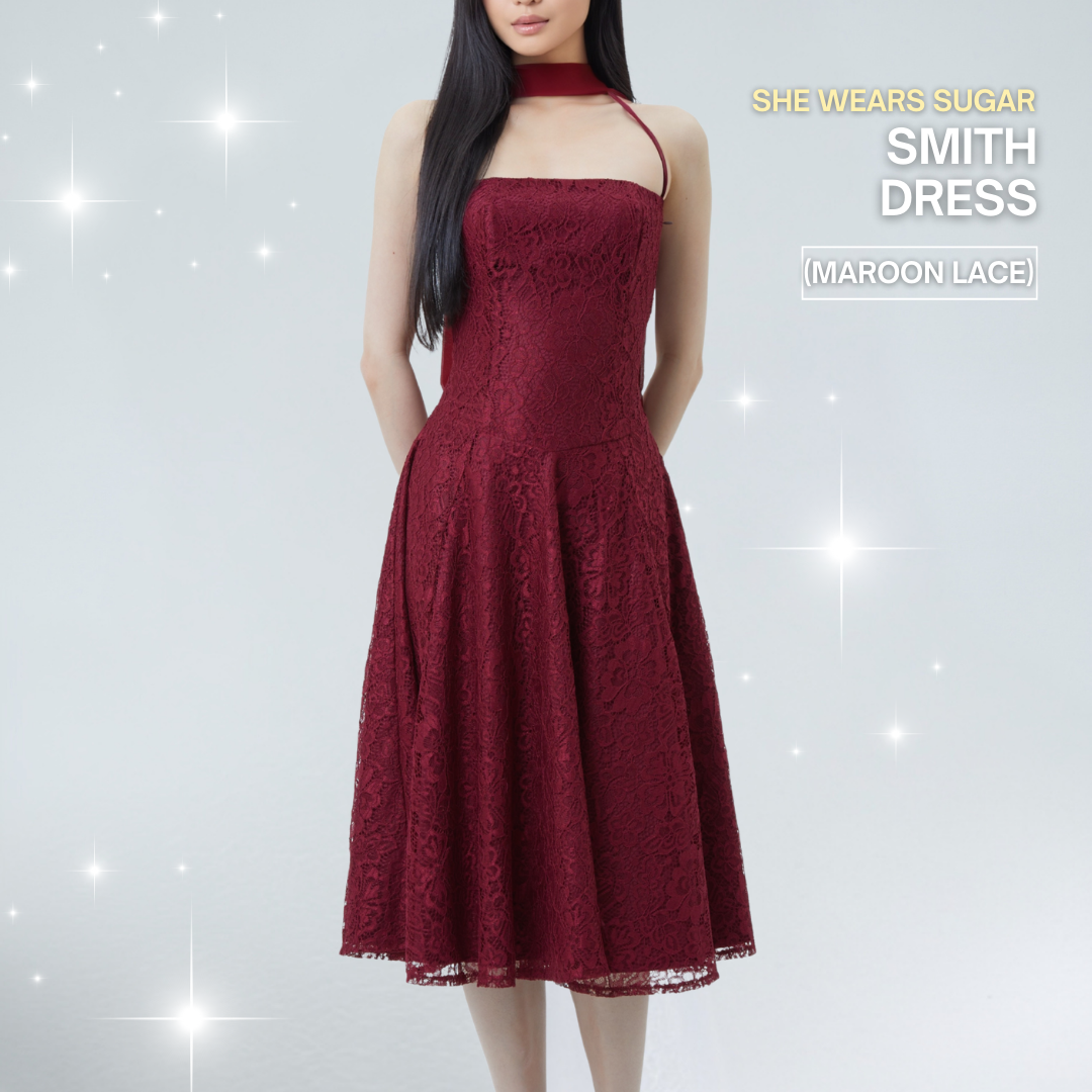 Shewearssugar - Smith Dress | Chirstmas Dress | Halter Neck | Scarf | Natal