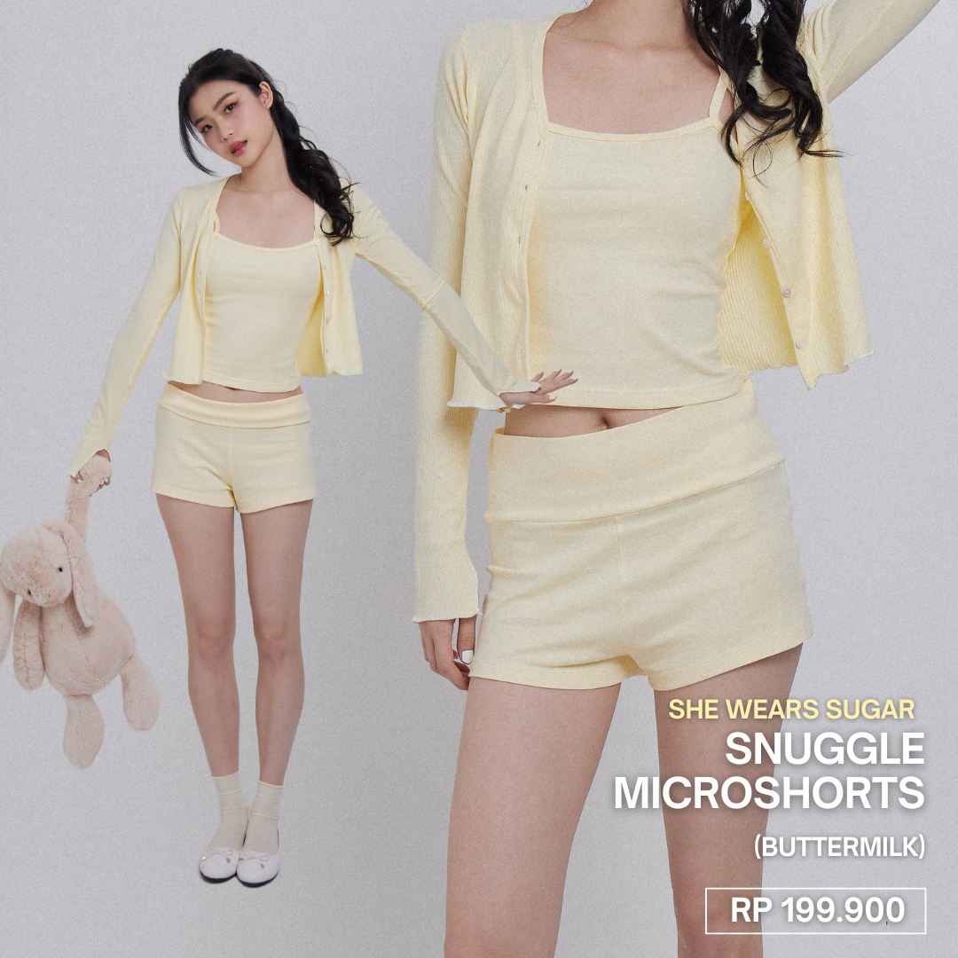 SHEWEARSSUGAR - Snuggle Micro Shorts | Short Wanita | Bawahan Wanita | Pakaian Wanita | Celana Pendek