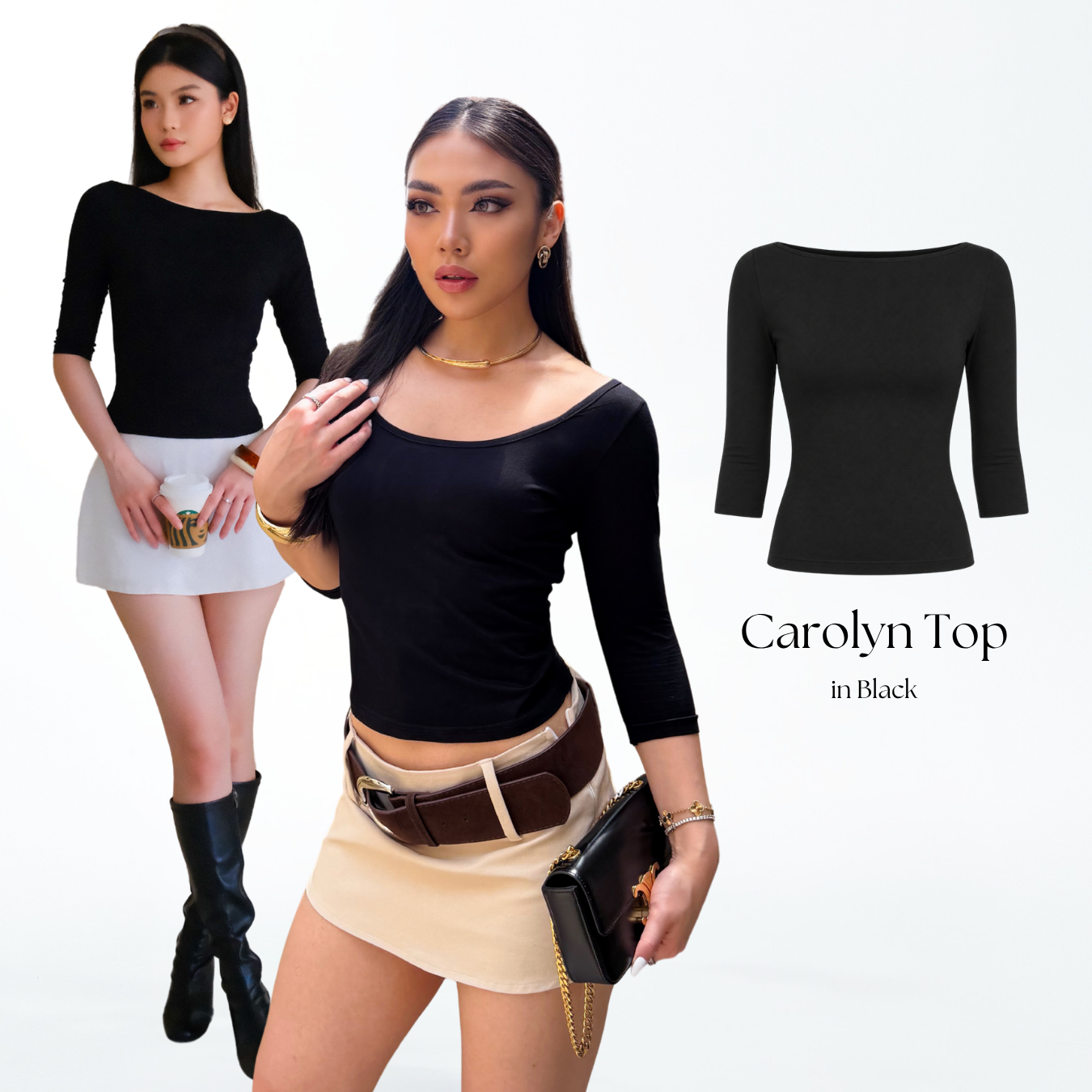Carolyn Quarter Sleeve Top