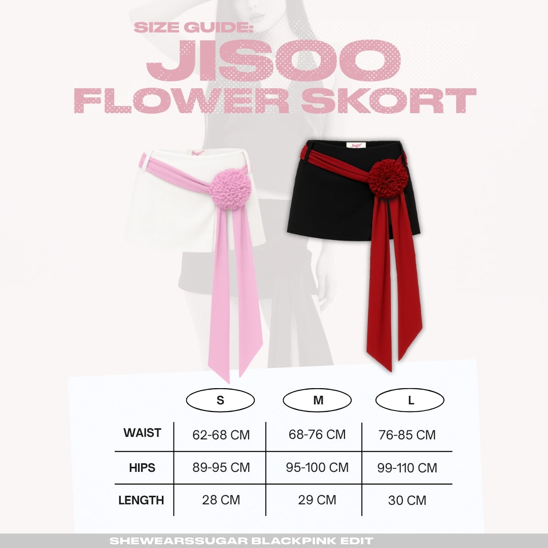Shewearssugar -- Jisoo Flower Skort | Bawahan Wanita | Blackpink Konser Outfit | Korean Style Outfit | Rok Celana