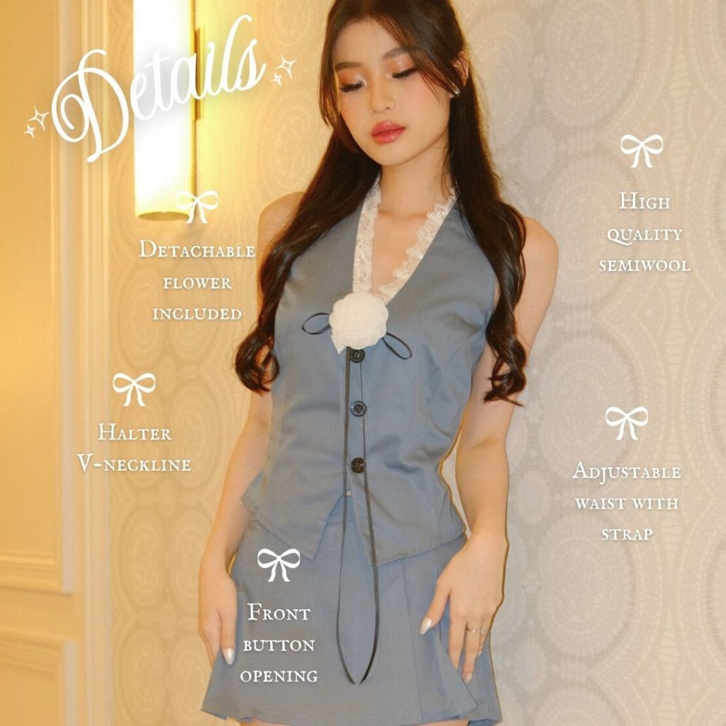 She Wears Sugar --  Camille Vest | Atasan Wanita | Outfit Korea | Rompi