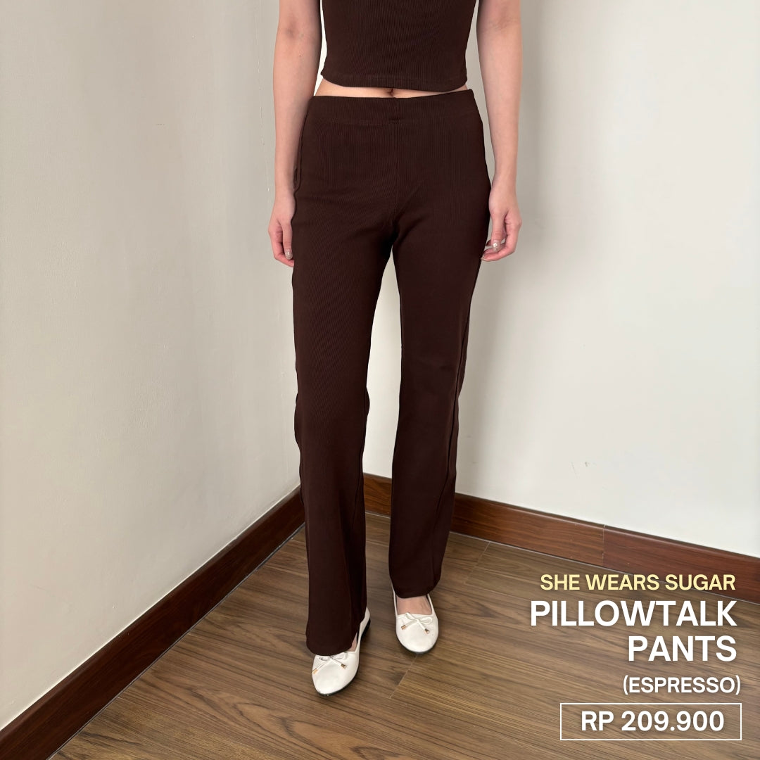 SHEWEARSSUGAR | Pillowtalk Pants | Celana Panjang Wanita | Bawahan Wanita | Flare Pants | Celana Tidur Wanita | Celana Santai | Celana Casual Wanita