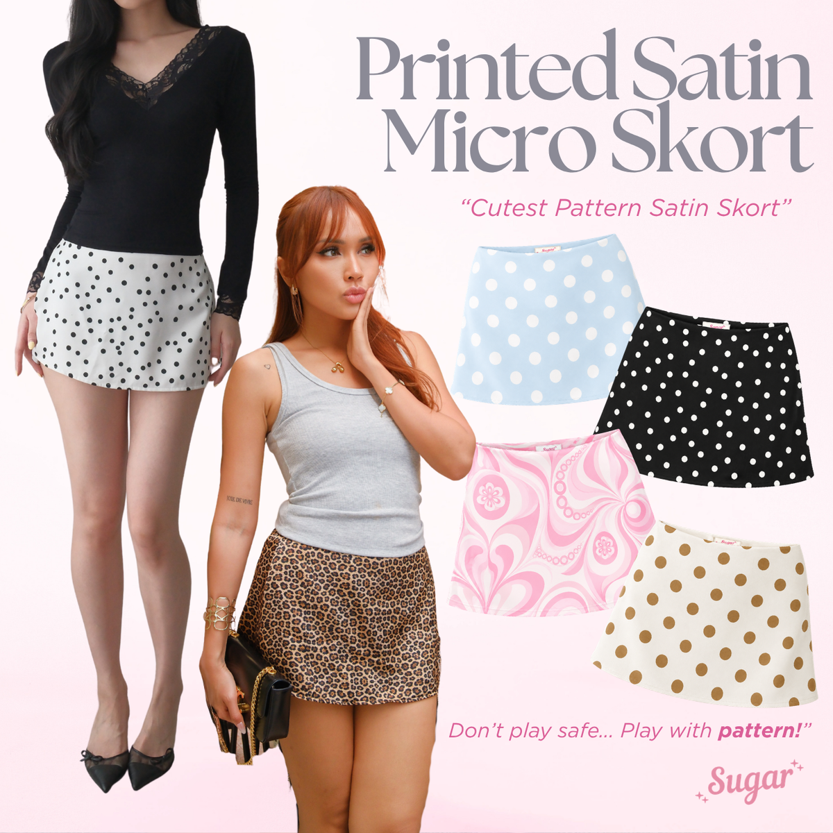 She Wears Sugar – Bon Bon Skort | Rok Celana Wanita Skort Wanita Low Waist Korean Style Bawahan Wanita Summer Bali Outfit
