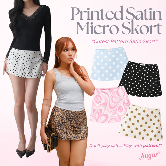 She Wears Sugar – Bon Bon Skort | Rok Celana Wanita Skort Wanita Low Waist Korean Style Bawahan Wanita Summer Bali Outfit