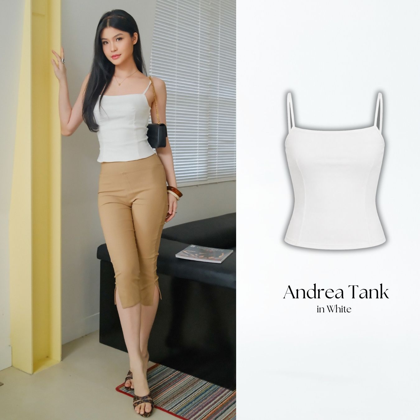 She Wears Sugar – Andrea Corset Tank | Tank Top Wanita Halter Neck Top Baju Atasan Wanita Terbaru Atasan Cewe Korean Style Fit Body