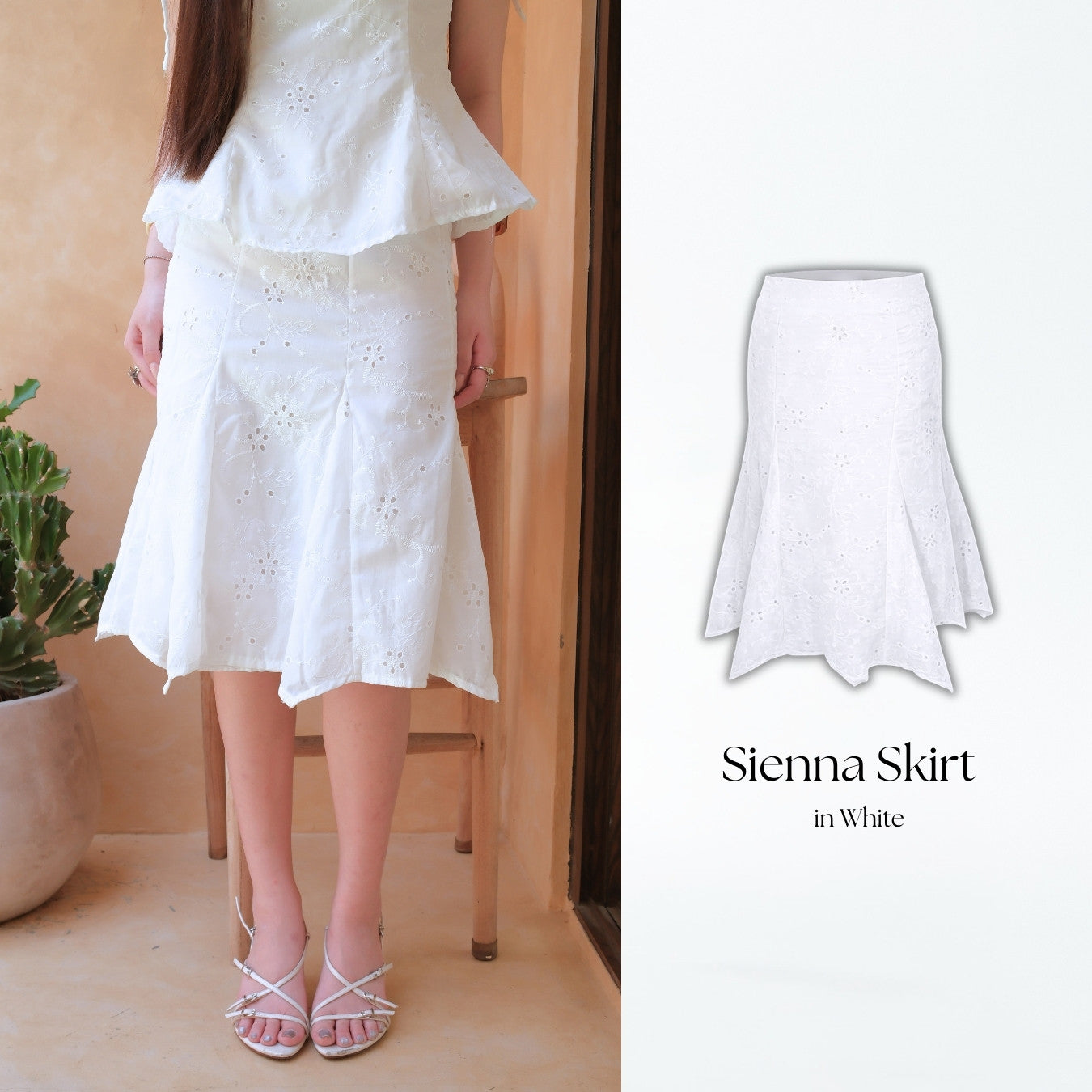 She Wears Sugar – Sienna Skirt | Mermaid Skirt Eyelet Midi Skirt Summer Bali Outfit Coquette