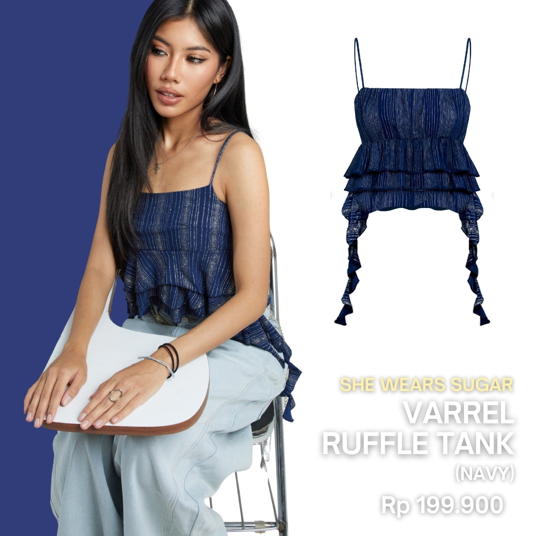 SHEWEARSSUGAR X VARREL RIEVERA — Varrel Sequin Tank | Atasan Wanita Crop