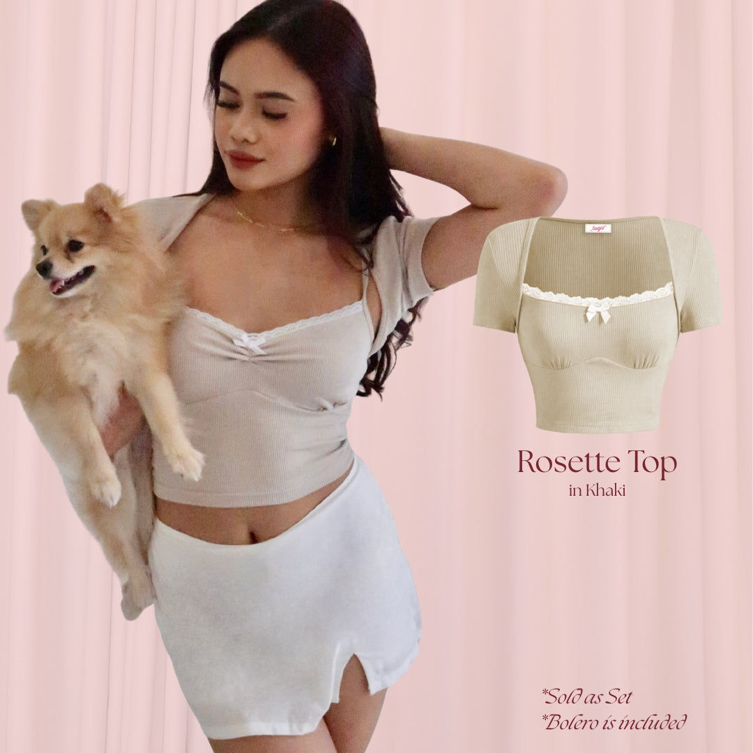 SHEWEARSSUGAR  -- Rosette Top | Atasan Wanita | Top Wanita Renda | Top Pita | Beach Wear