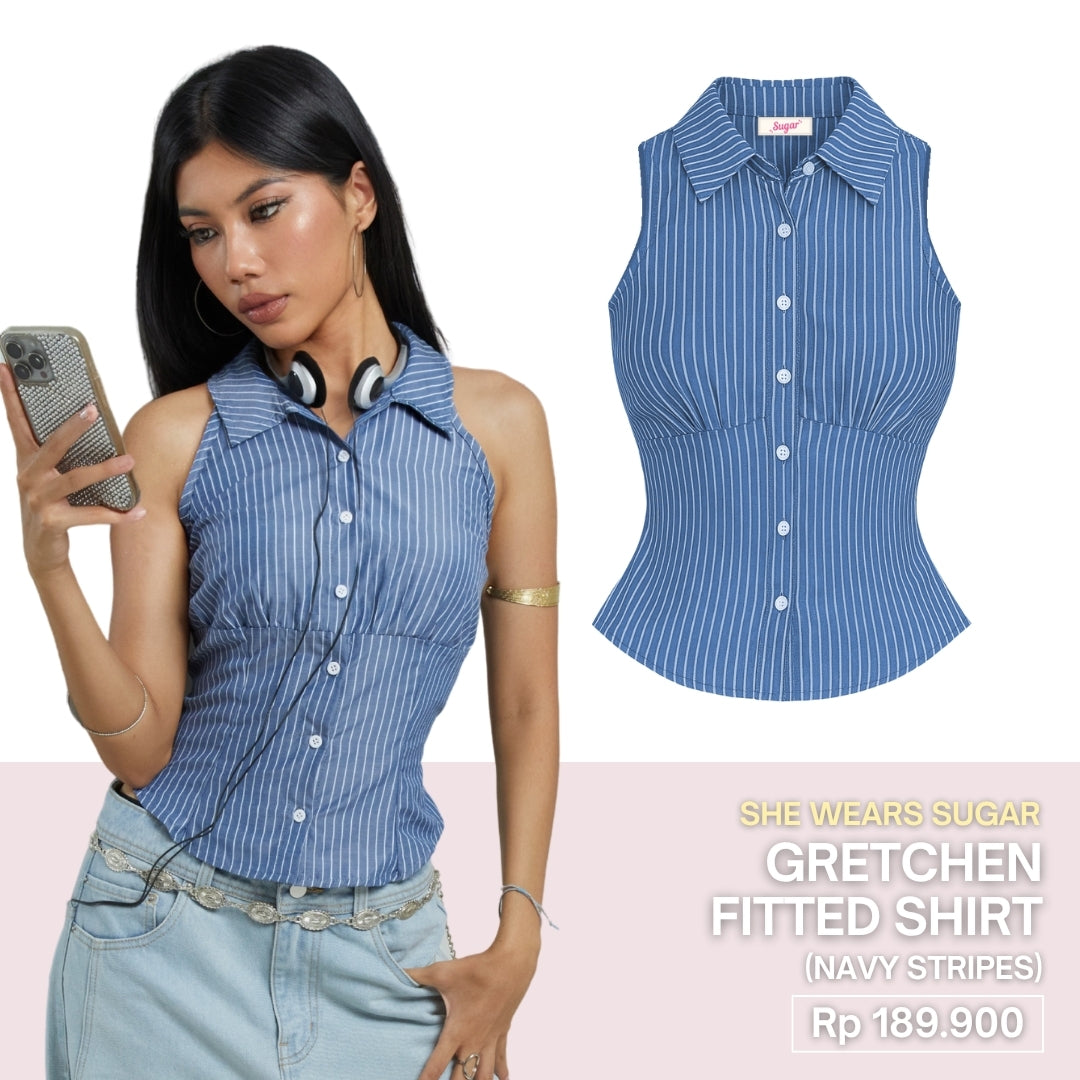 SHEWEARSSUGAR X VARREL RIEVERA — Gretchen Shirt | Kemeja Atasan Wanita Lucu