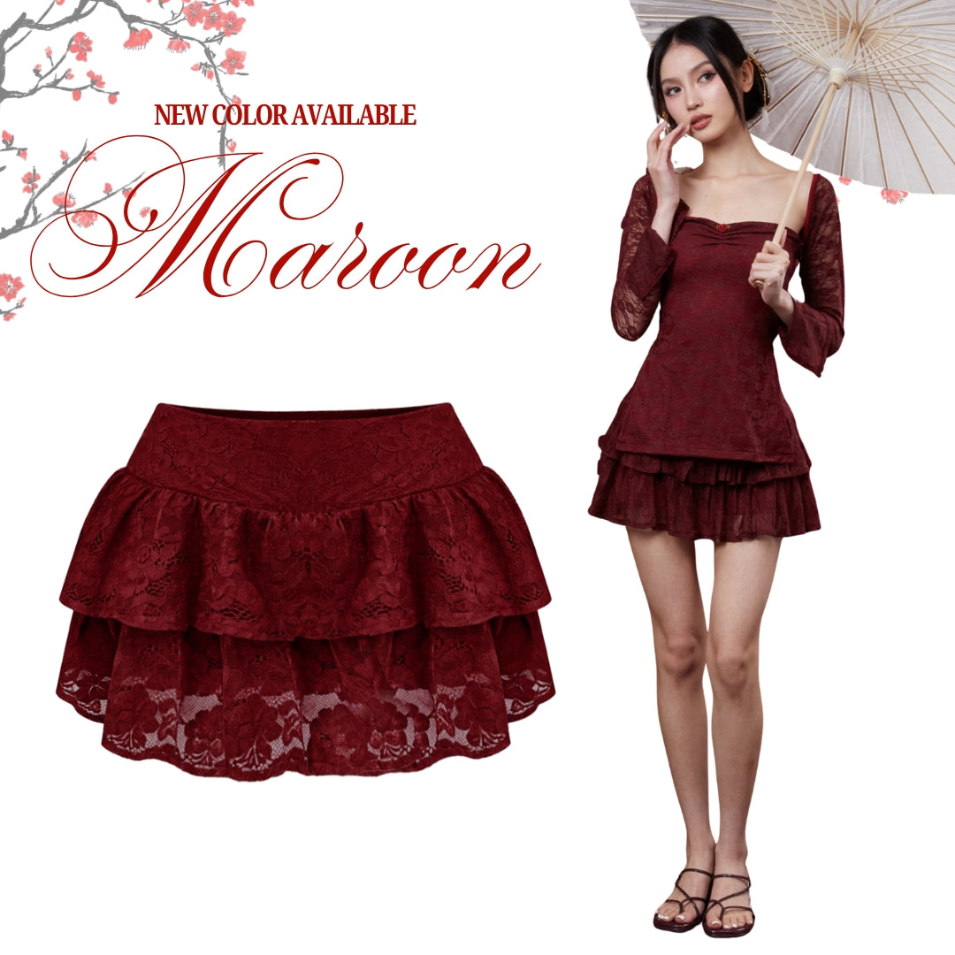 Shewearssugar x Zeta Blanco – Buttercup Skort | Wanita Rok Celana Polycotton High Waist