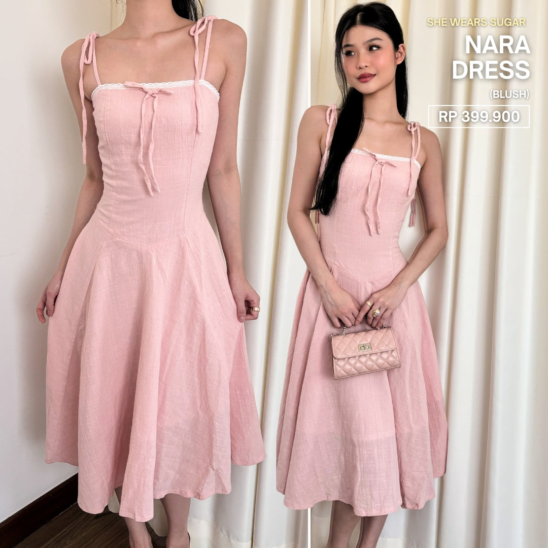 SHEWEARSSUGAR - NARA DRESS | Summer Dress | Bali Outfit | Dress Casual  | Coquette Outfit | Baju Pita | Top Pita | Baju Pita Pink | Dress Pink