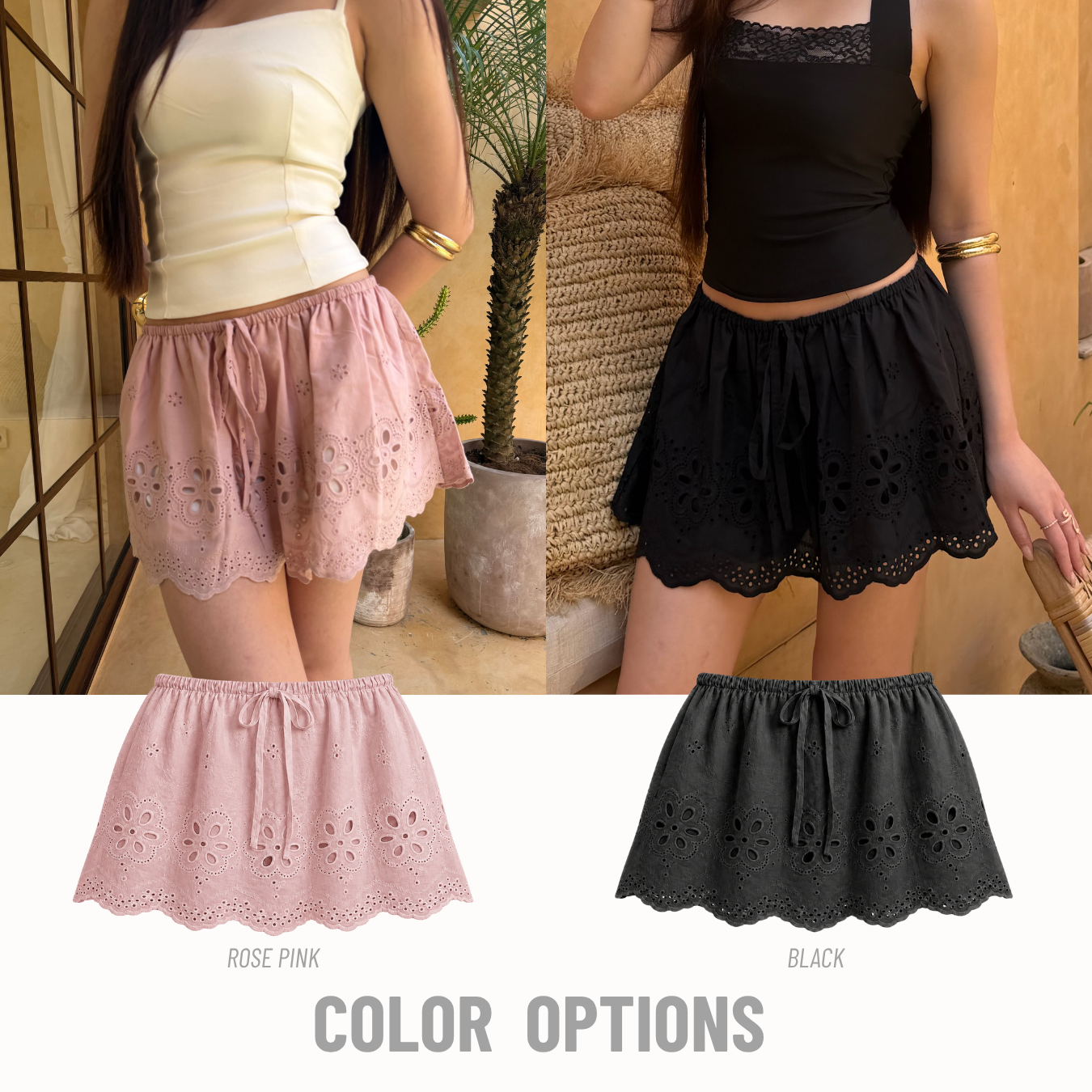 She Wears Sugar – Gigi Micro Skort | Micro Skort Eyelet Mini Skort Summer Bali Outfit Coquette