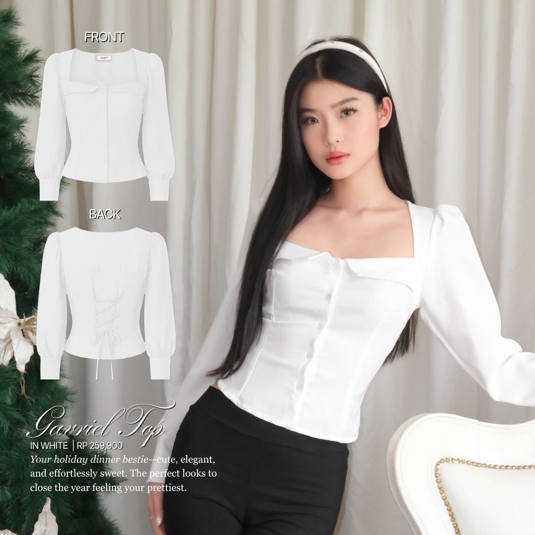 SHEWEARSSUGAR -- Gavriel Top | Fitted Shirt | Kemeja Wanita