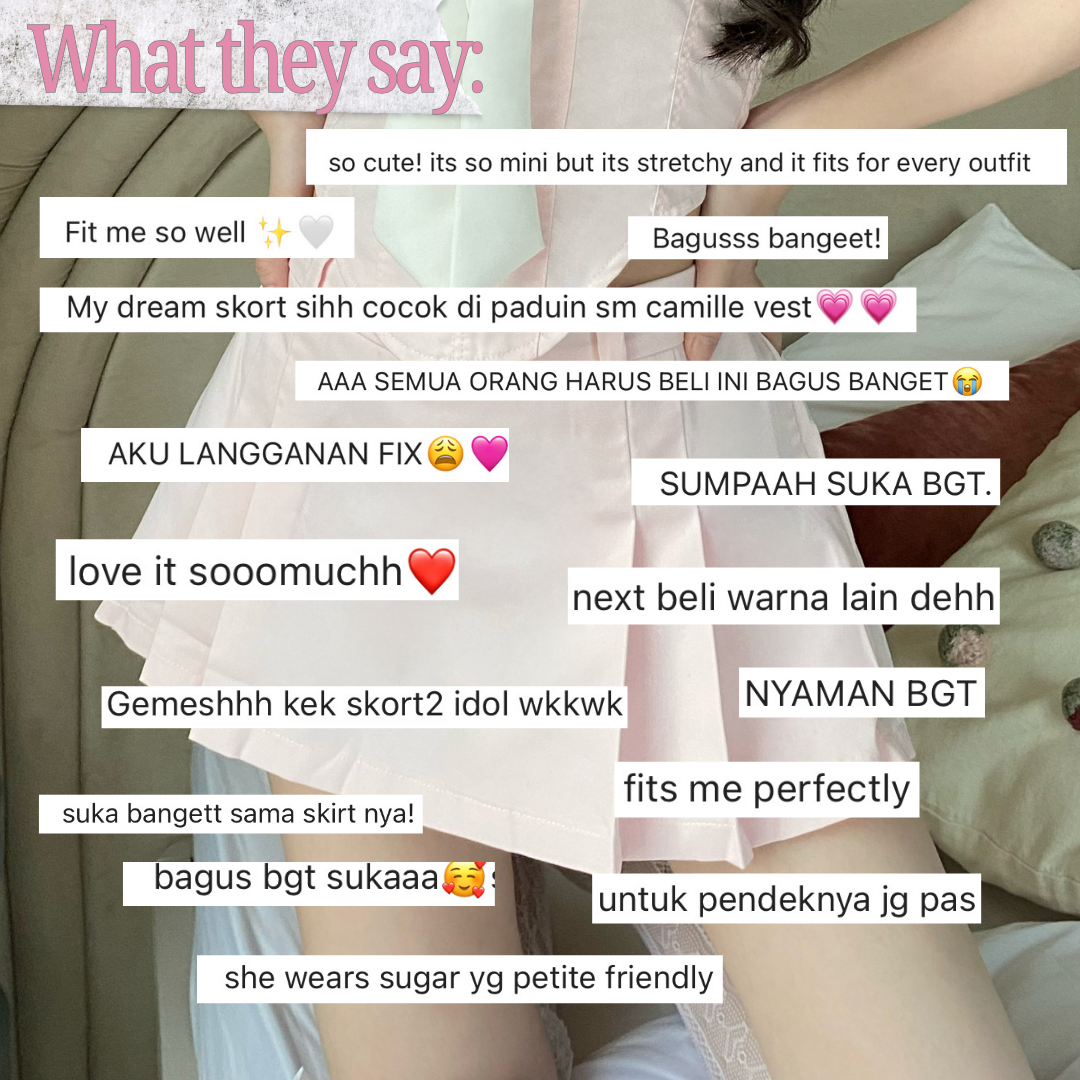 SHEWEARSSUGAR Meow Micro Pleated Skort | Rok Celana Pendek Wanita | Bawahan Wanita | Tennis Mini Skirt | Rok Pendek Golf | Korean Style Skirt | Rok Pendek Korea