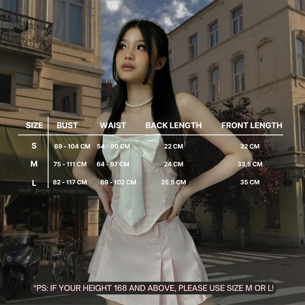 She Wears Sugar – Her Majesty Bow Top | Tube Top Wanita Atasan Pita Coquette Outfit Korean Style Baju Pink