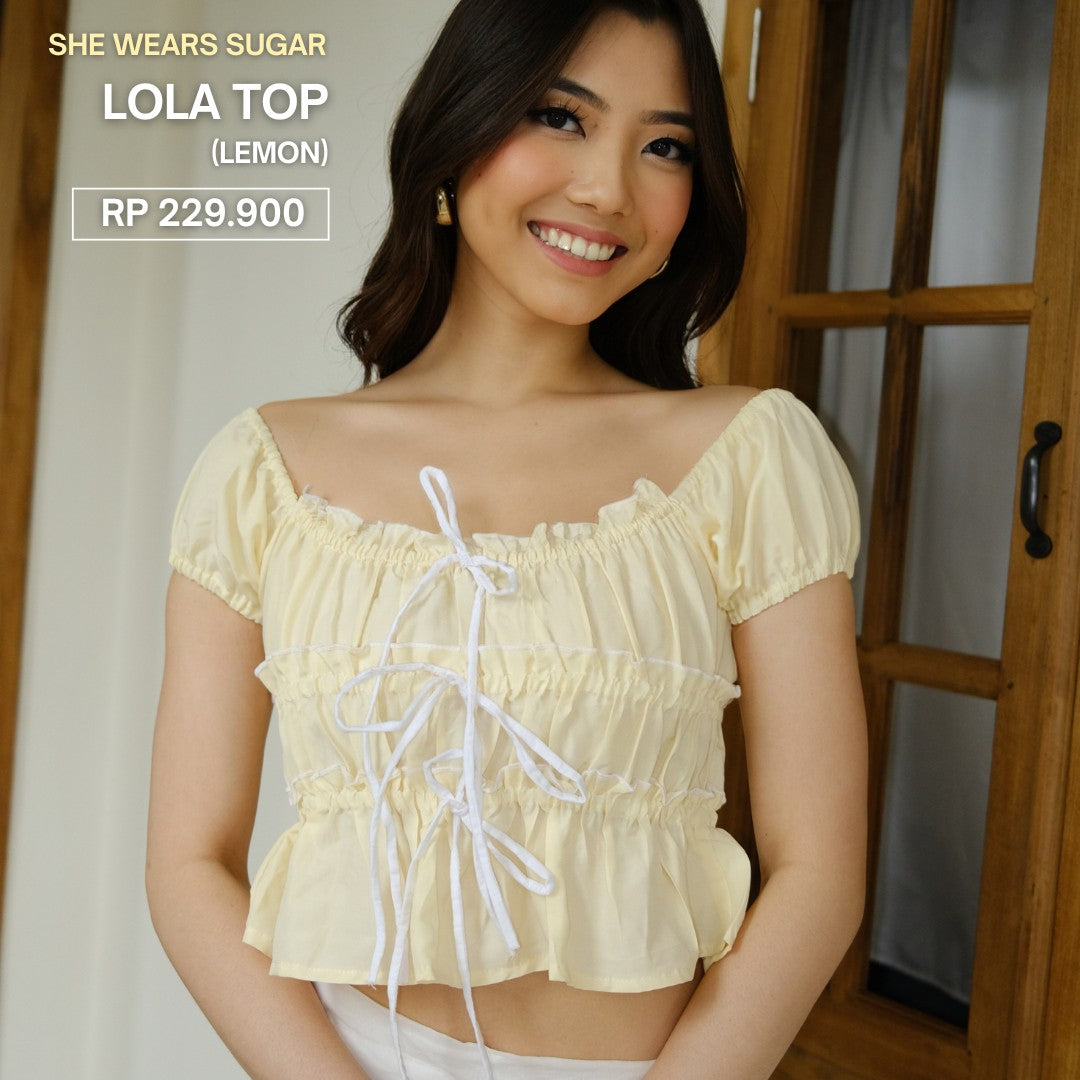 Shewearssugar LOLA TOP | Pakaian Wanita | Atasan Wanita | Coquette Top