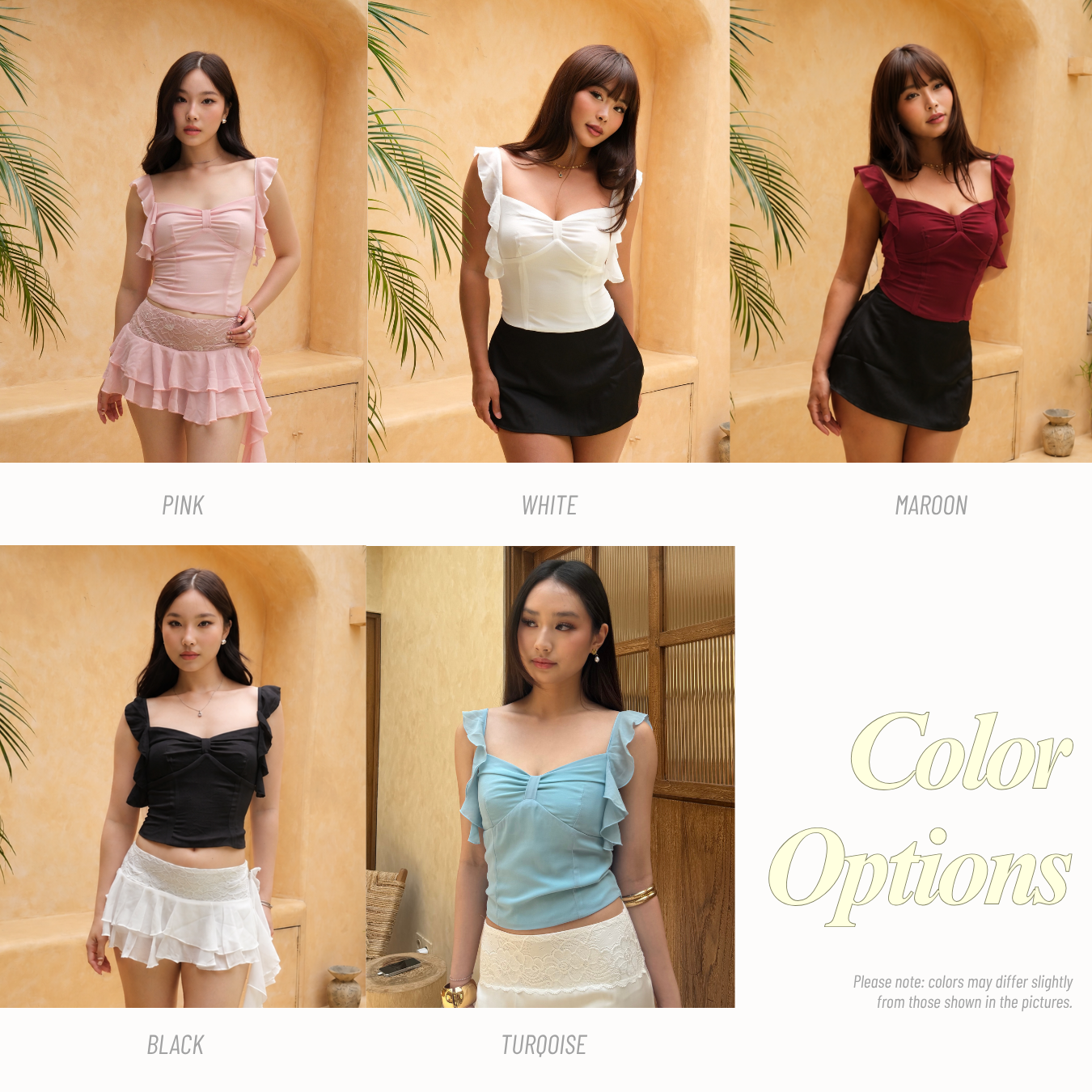 She Wears Sugar x Isabella – Coco Top | Baju Atasan Wanita Terbaru Tank Top Wanita Atasan Cewe Korean Style Summer Outfit Bali