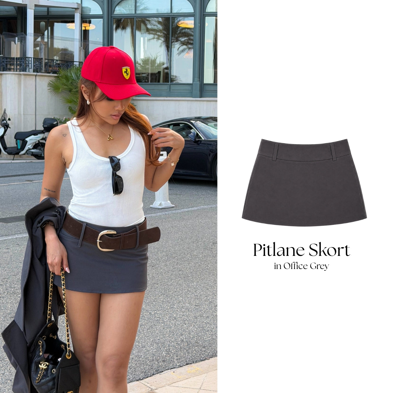 She Wears Sugar – Pitlane Skort | Skort Wanita Rok Celana Wanita Low Rise Y2K Outfit Korean Style Bawahan Wanita