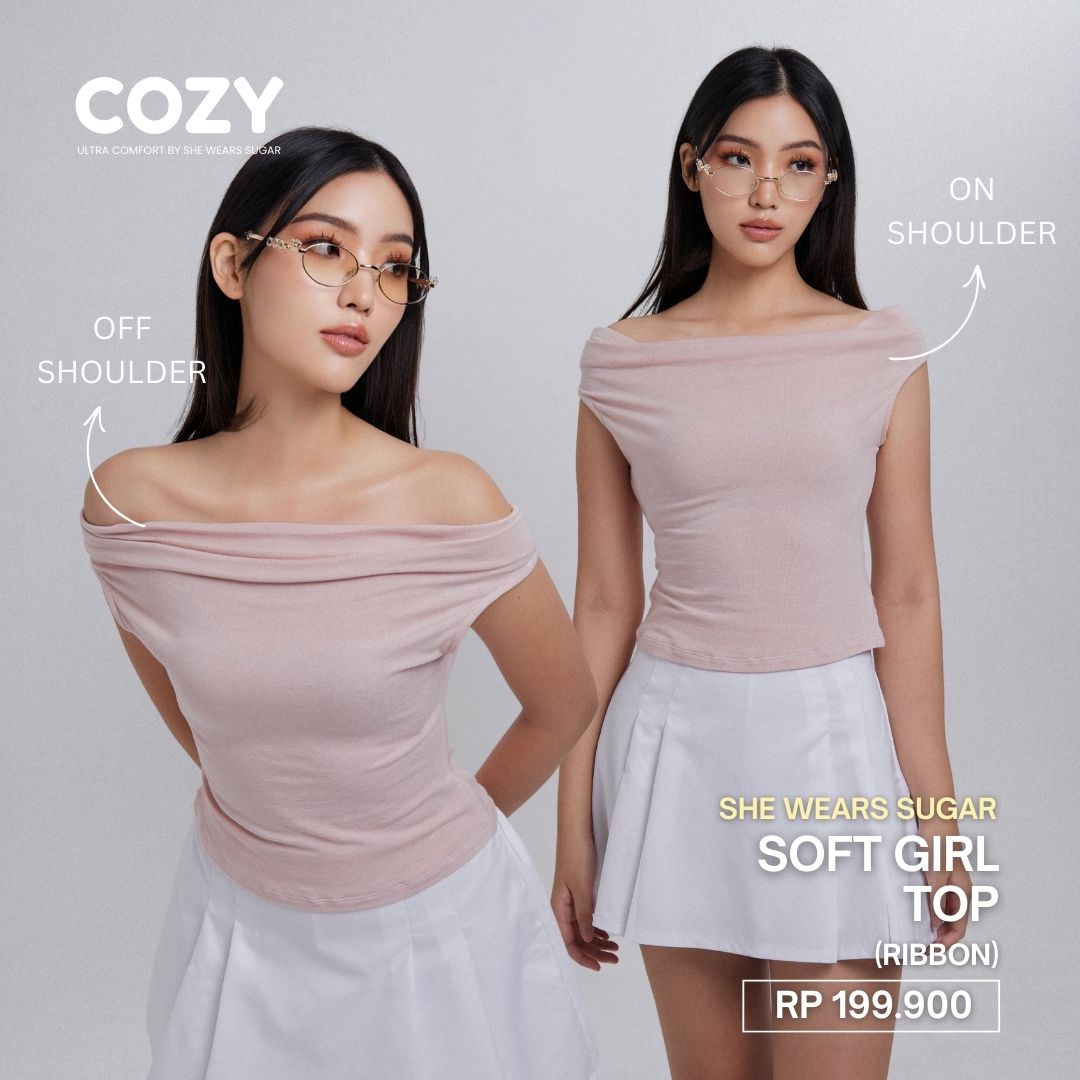 SHEWEARSSUGAR - COZY Soft Girl Multiway Top | Atasan Wanita | Top Wanita | Pakaian Wanita