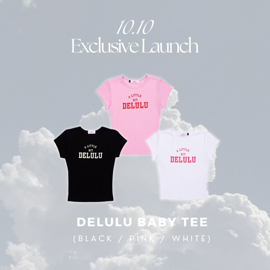 Shewearssugar x Overheard Beauty Delulu Baby Tee