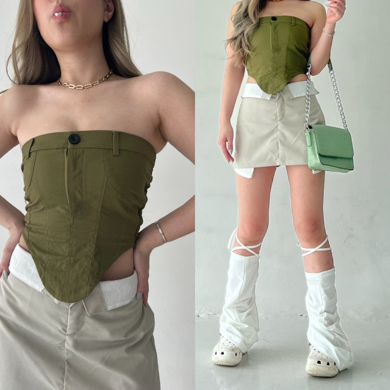 Sugar x Angelynne Her Majesty Denim Top
